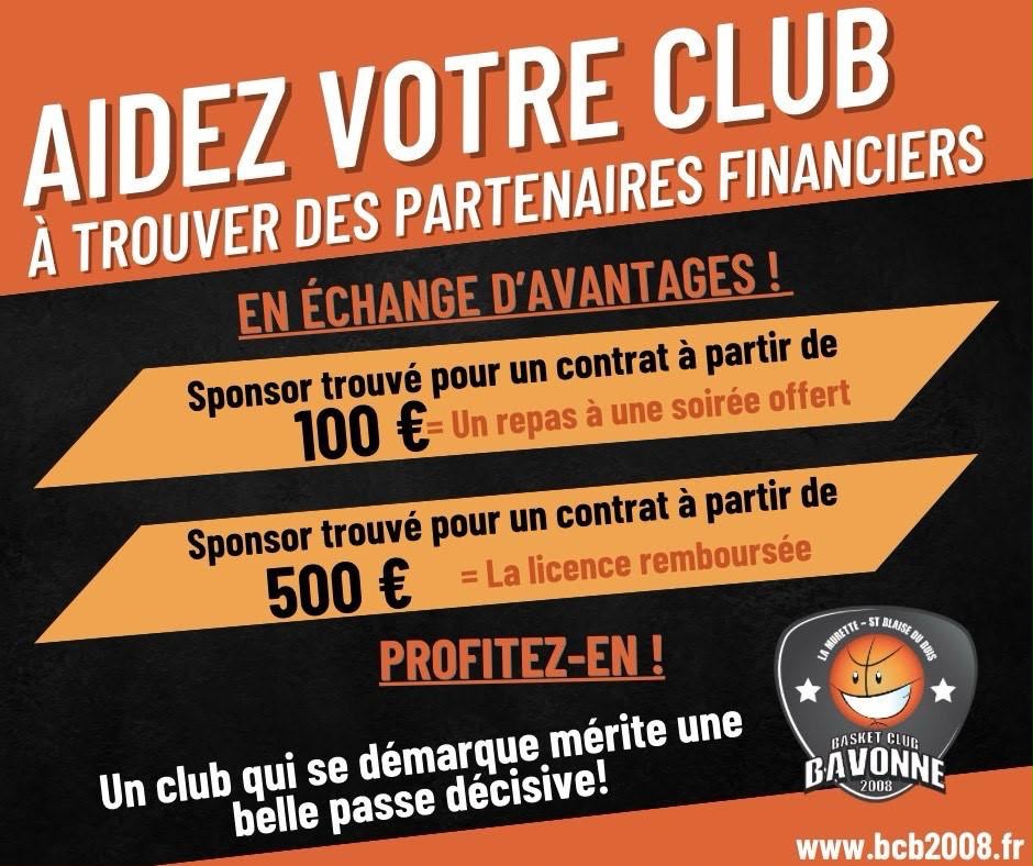Aidez-votre club à trouver des partenaires financiers
